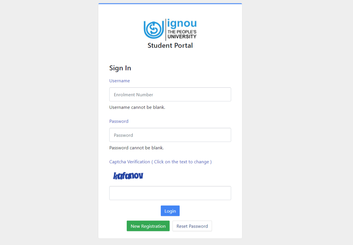 ignou assignment student login