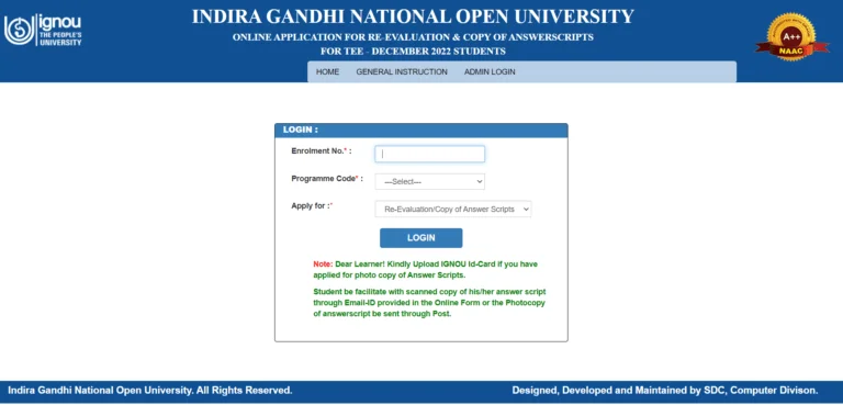 IGNOU revaluation result